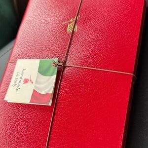 Bieffe Italian Leather Journals Set of 3 Red Leather Notebooks Great Gift